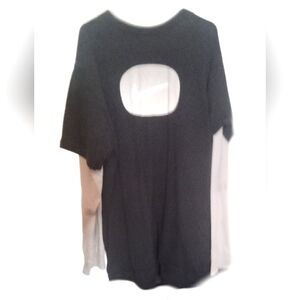 Black and White Cutout Top